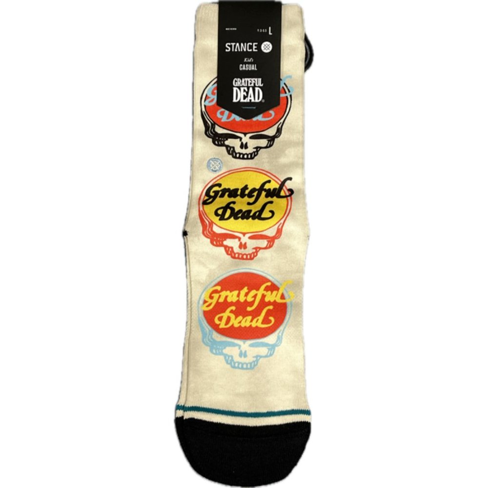 STANCE Grateful Dead Youth Kids 3-5.5 LARGE Socks Casual  Crew  BRAND NEW